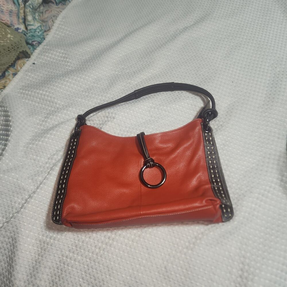 VERA PELLE EUC GEN LEATHER HOBO SATCHEL BAG